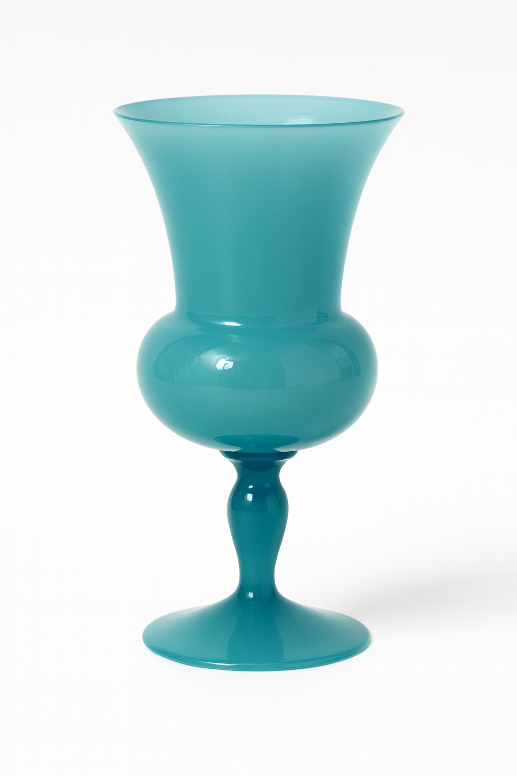 Vase en verre opalin Bleu turquoise