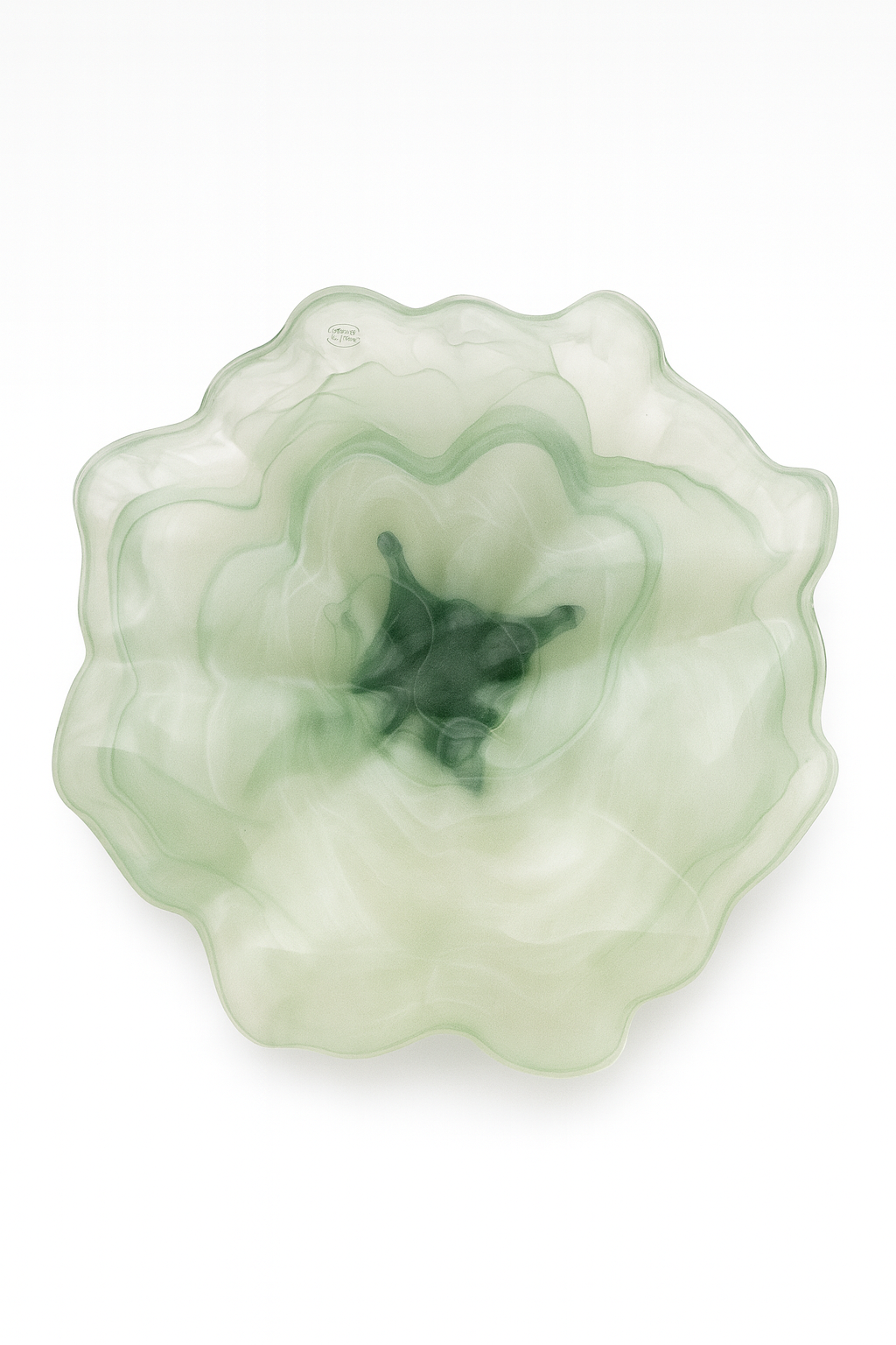 Plat décoratif en verre de Vianne Vert tendre