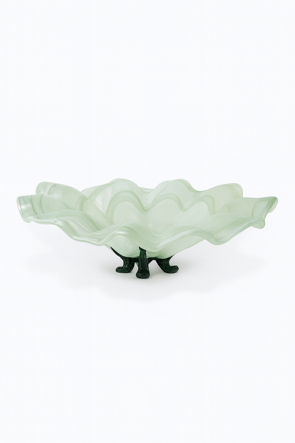 Plat décoratif en verre de Vianne Vert tendre