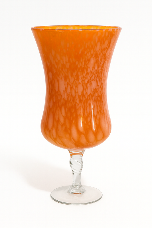 Vase en verre soufflé Orange moucheté