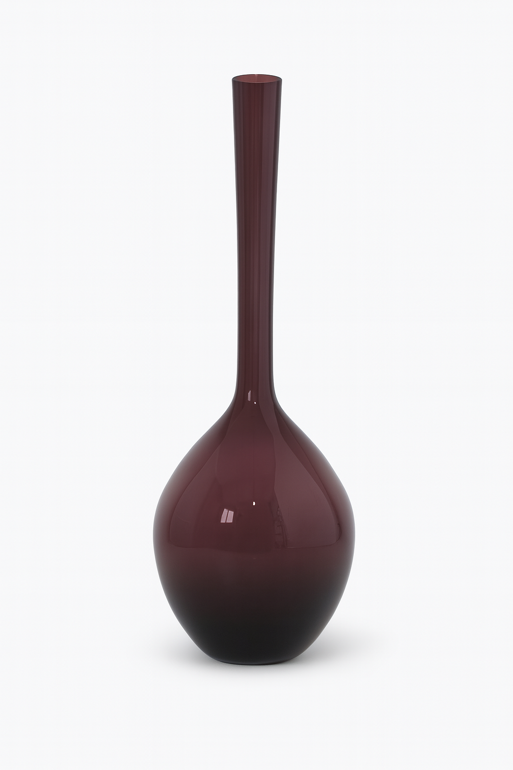 Trio de vases en verre soufflé Bordeaux