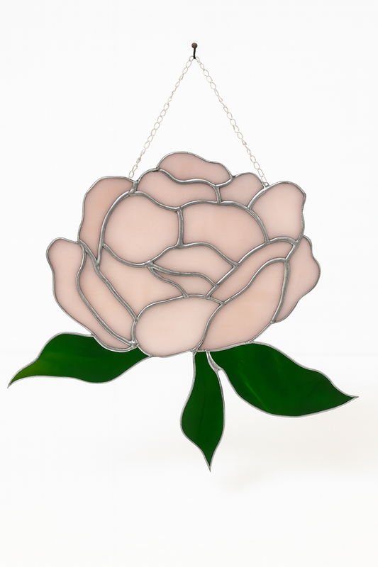 Vitrail floral Pivoine