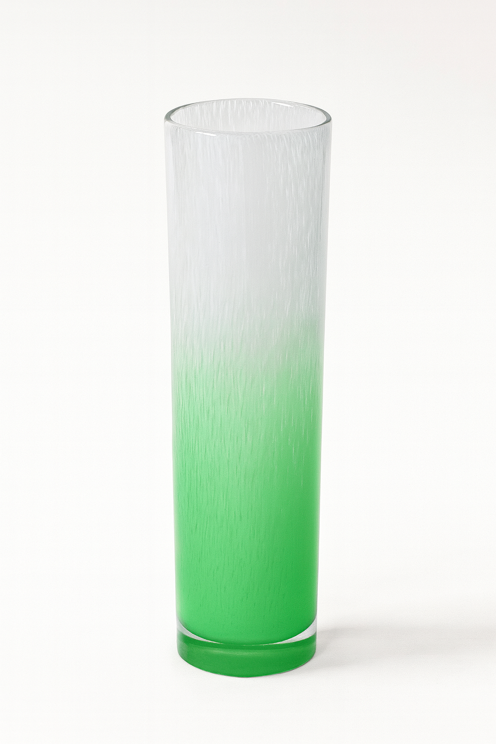 Vase en verre soufflé Blanc et vert