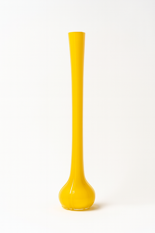 Vase en verre soufflé Jaune orangé
