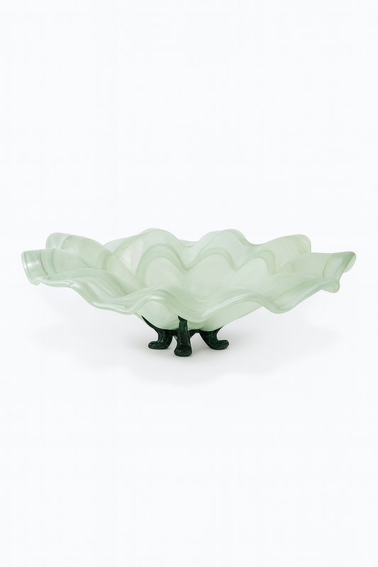 Plat décoratif en verre de Vianne Vert tendre