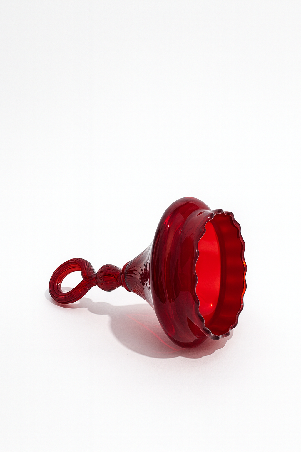 Bonbonnière en verre soufflé Rouge rubis