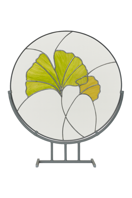 Vitrail Tiffany Feuilles de Ginkgo